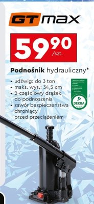 Podnośnik hydrauliczny GTmax promocja w Biedronka