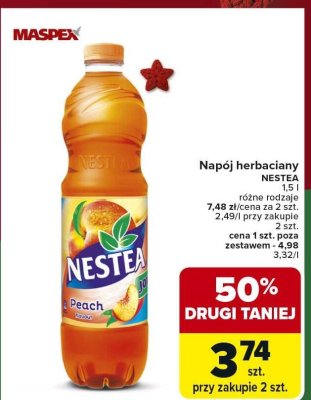 Napój herbaciany Nestea różne rodzaje promocja w Carrefour