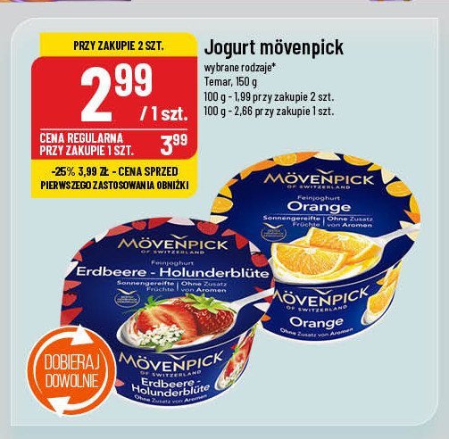 Jogurt pomarańcza-granat Movenpick promocja