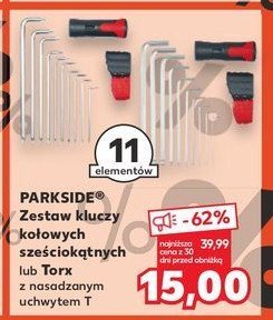 Klucze trzpieniowe z gniazdem sześciokątnym Parkside promocja