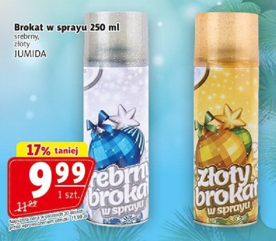 Brokat w sprayu 250 ml srebrny, złoty promocja w Prim Market