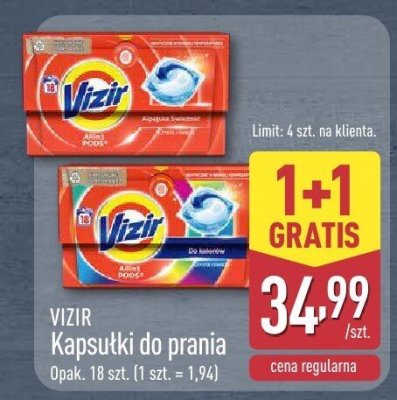 Tabletki do prania VIZIR promocja w Aldi