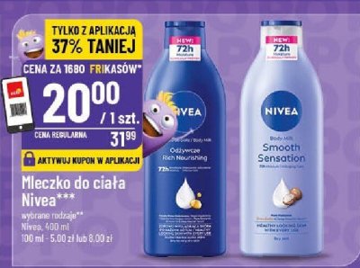 Mleczko do ciała Nivea wybrane rodzaje promocja w POLOmarket
