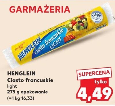 Ciasto francuskie light Henglein promocja w Kaufland
