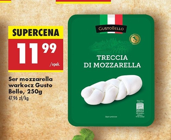 Ser mozzarella warkocz Gustobello promocja