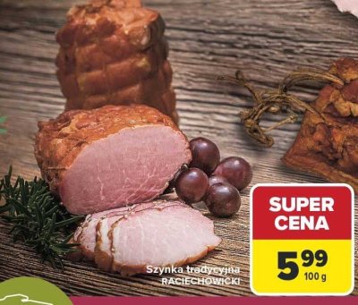 Szynka tradycyjna Ojcowa wędzarnia promocja w Carrefour Market