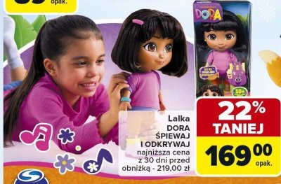 Lalka DORA ŚPIEWAJ I ODKRYWAJ promocja w Carrefour