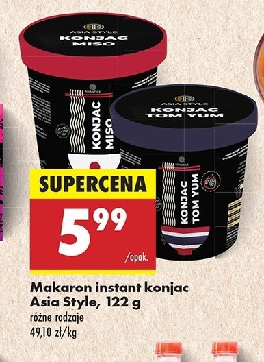 Makaron konjac tom yum Asia style promocja w Biedronka