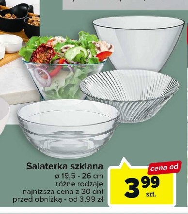 Salaterka szklana 22.7 cm promocja