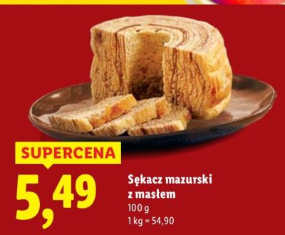 Sękacz mazurski z masłem promocja w Lidl