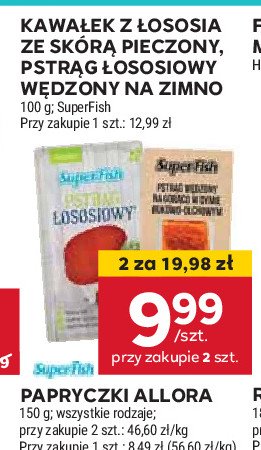 Pstrąg łososiowy wędzony Superfish promocja w Stokrotka