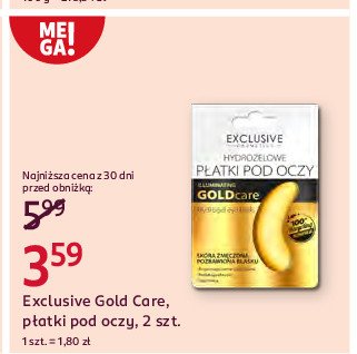 Płatki pod oczy gold microparticles Exclusive professional promocja w Rossmann