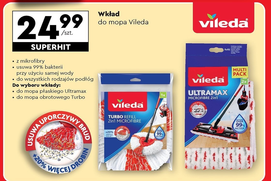 Ultramax wkład Vileda promocja w Biedronka