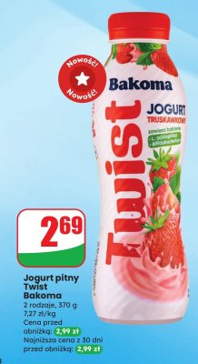 Jogurt pitny Twist, 2 rodzaje promocja w Dino