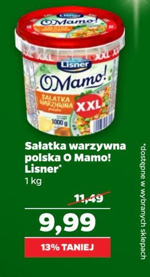 Sałatka warzywna polska Lisner o mamo! promocja w Netto