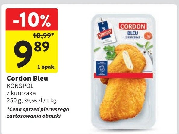 Kotlet cordon bleu Konspol promocja w Intermarche