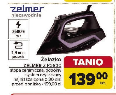 Żelazko zir2600 Zelmer promocja w Carrefour