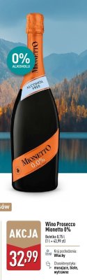 Wino Prosecco Mionetto 0% promocja w Aldi