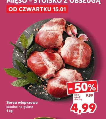 Serca wieprzowe promocja w Kaufland