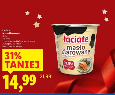  Masło klarowane 500 g promocja w Lidl