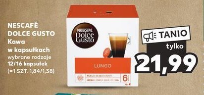 Kawa lungo Nescafe dolce gusto promocja