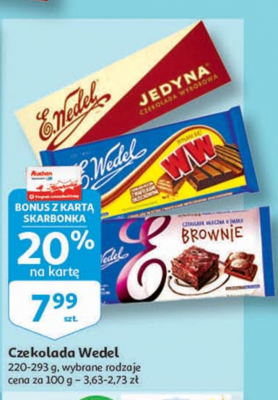 Czekolada mleczna o smaku brownie Wedel promocja