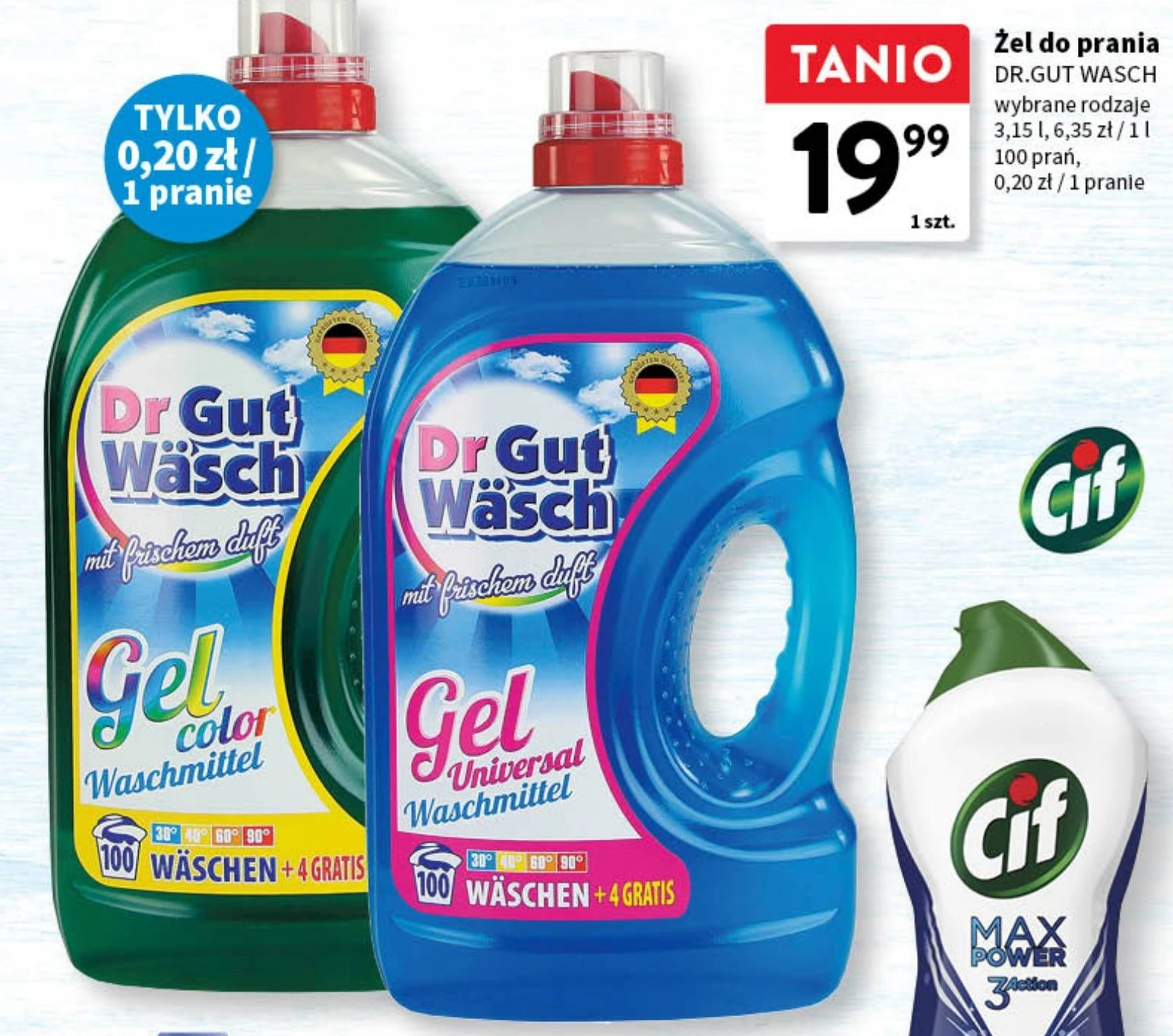 Żel do prania color DR. GUT WASCH promocja w Intermarche