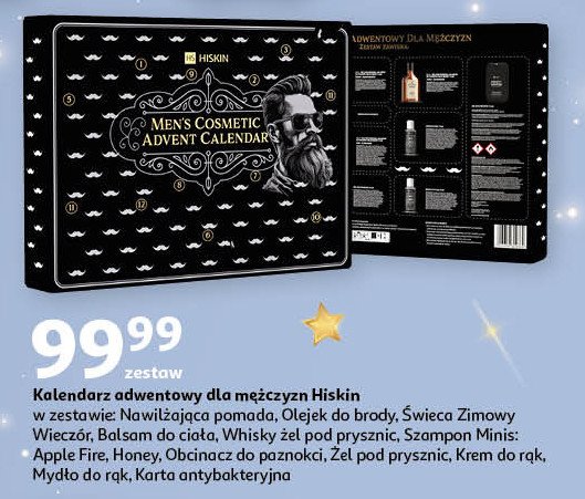 Kalendarz adwentowy męski Hiskin promocja w Auchan