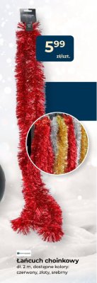 Łańcuch choinkowy dł. 2 m, czerwony promocja w PSB Mrówka
