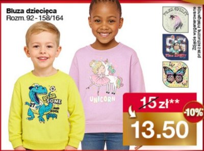 Bluza dzieci臋ca ocieplana 134-164 cm Tex promocja w Woolworth