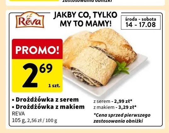 Drożdzówka z makiem Reva promocja