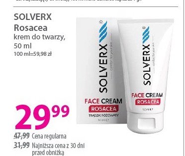 Krem do twarzy rosacea Solverx promocja w Hebe