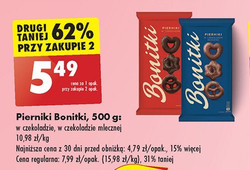 Pierniki w czekoladzie mlecznej Bonitki promocja