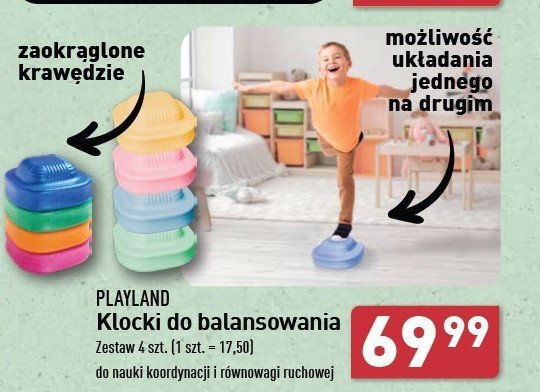 Klocki kolorowe do balansowania Playland promocja w Aldi