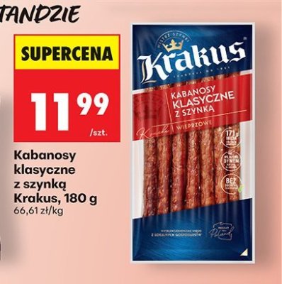 Kabanosy klasyczne z szynką promocja w Biedronka