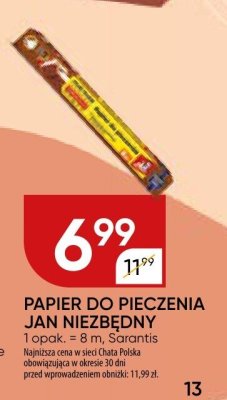 Papier do pieczenia Jan Niezbędny promocja w Chata Polska