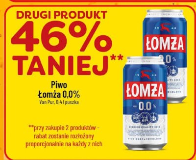 Piwo Łomża 0,0% promocja w POLOmarket
