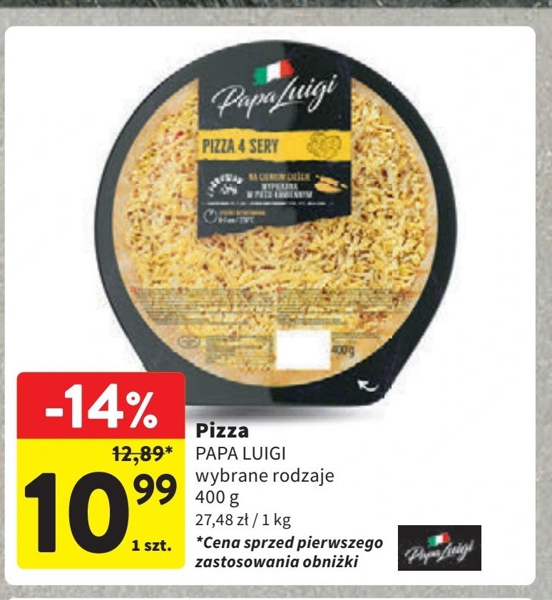 Pizza 4 sery Papa luigi promocja w Intermarche