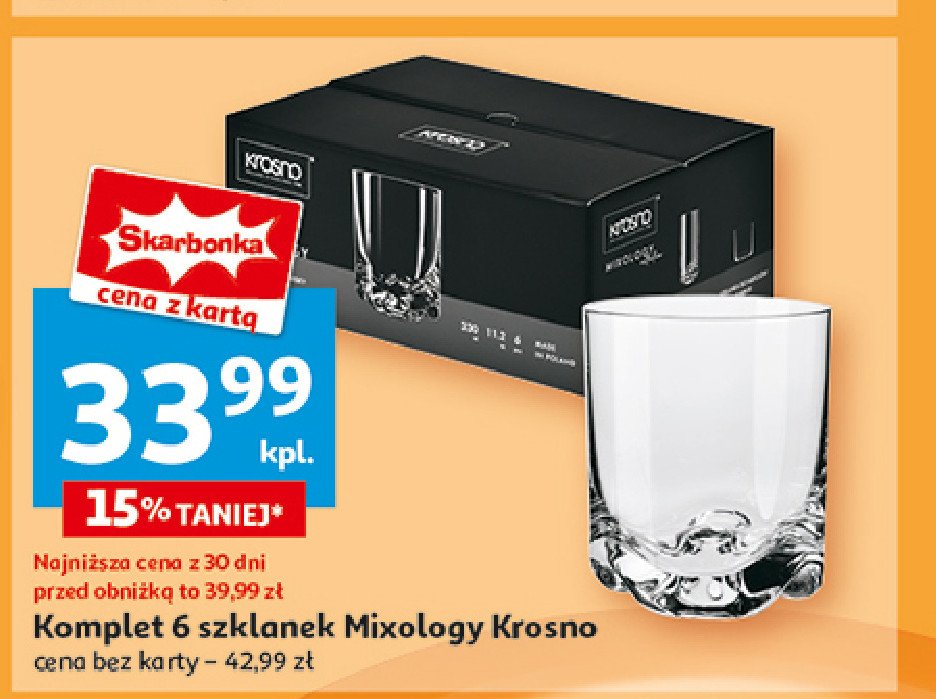 Szklanki whisky 260 ml mixology Krosno s.a. promocja