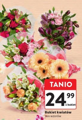 Bukiet kwiatów mix wzorów Intermarche promocja w Intermarche