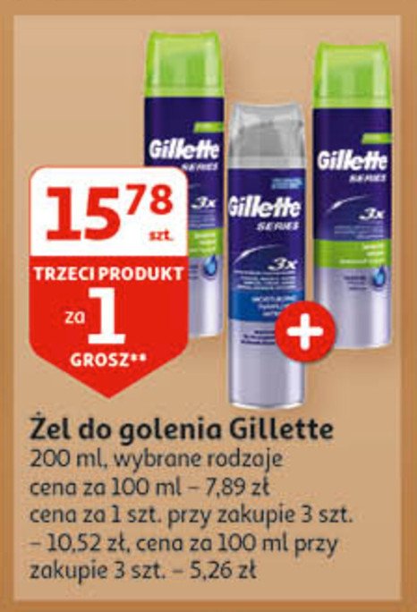 Żel do golenia extra comfort Gillette series promocja