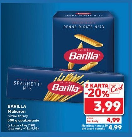 Makaron penne rigate Barilla promocja