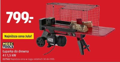 Łuparka do drewna MEEC Tools 4t 1,5kW promocja w Jula