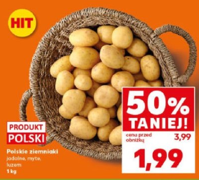 Ziemniaki jadalne, myte, luzem promocja w Kaufland
