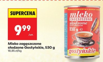 Mleko zagęszczone słodzone  promocja w Biedronka
