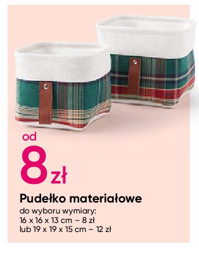 Pudełko materiałowe 19 x 19 x 15 cm promocja