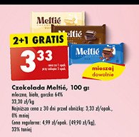 Czekolada mleczna Meltie promocja