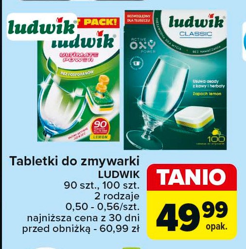 Tabletki do zmywarki lemon Ludwik ultimate power promocja