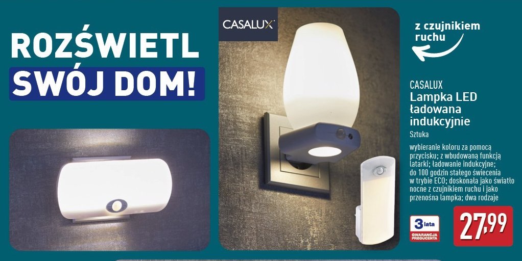 Lampka nocna led Casalux promocja