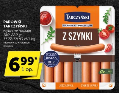 Parówki Tarczyński Premium z Szynki wybrane rodzaje promocja w Groszek